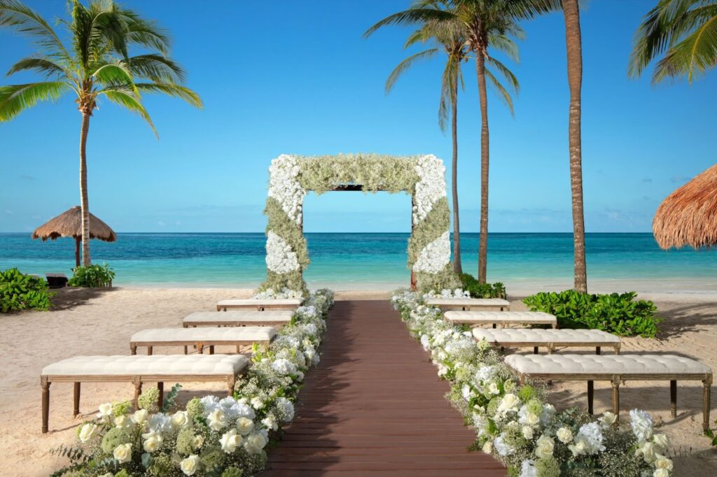 destination wedding Beachfront Pergola