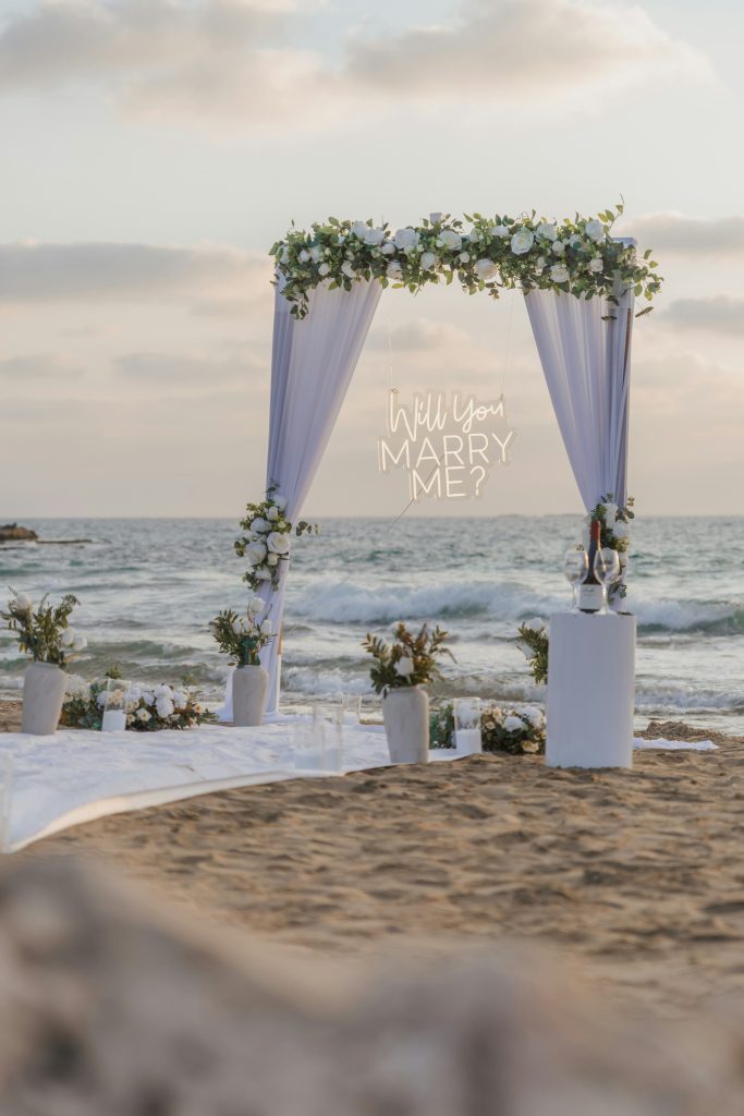 white wedding destination